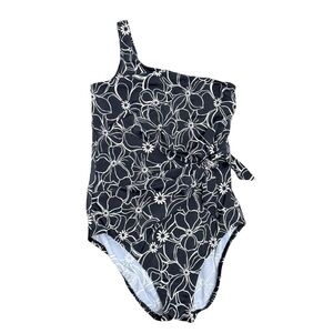 Miracle suit x Talbots one shoulder floral one piece swimsuit Sz 10‎